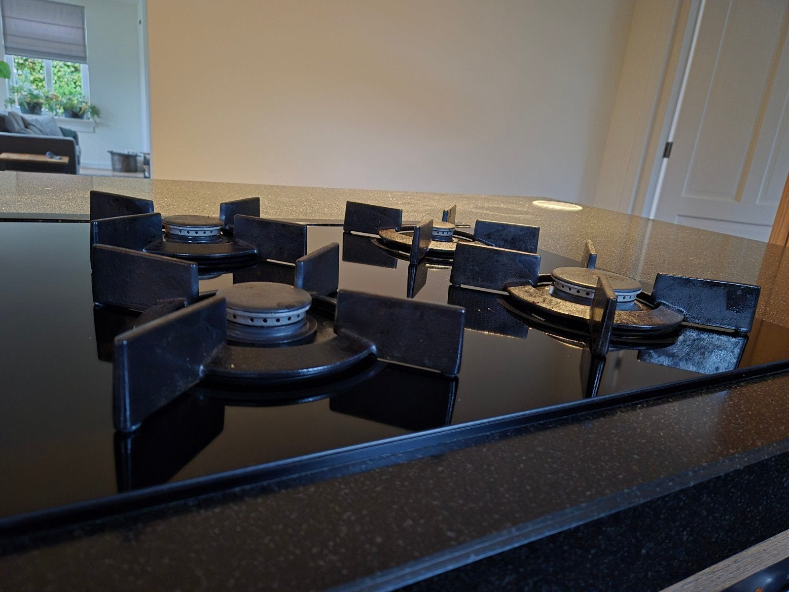 ATAG HG9571MBA Gas op glas kookplaat 90cm 5 branders, Witgoed en Apparatuur, Ophalen, Gebruikt, Inbouw, Gas