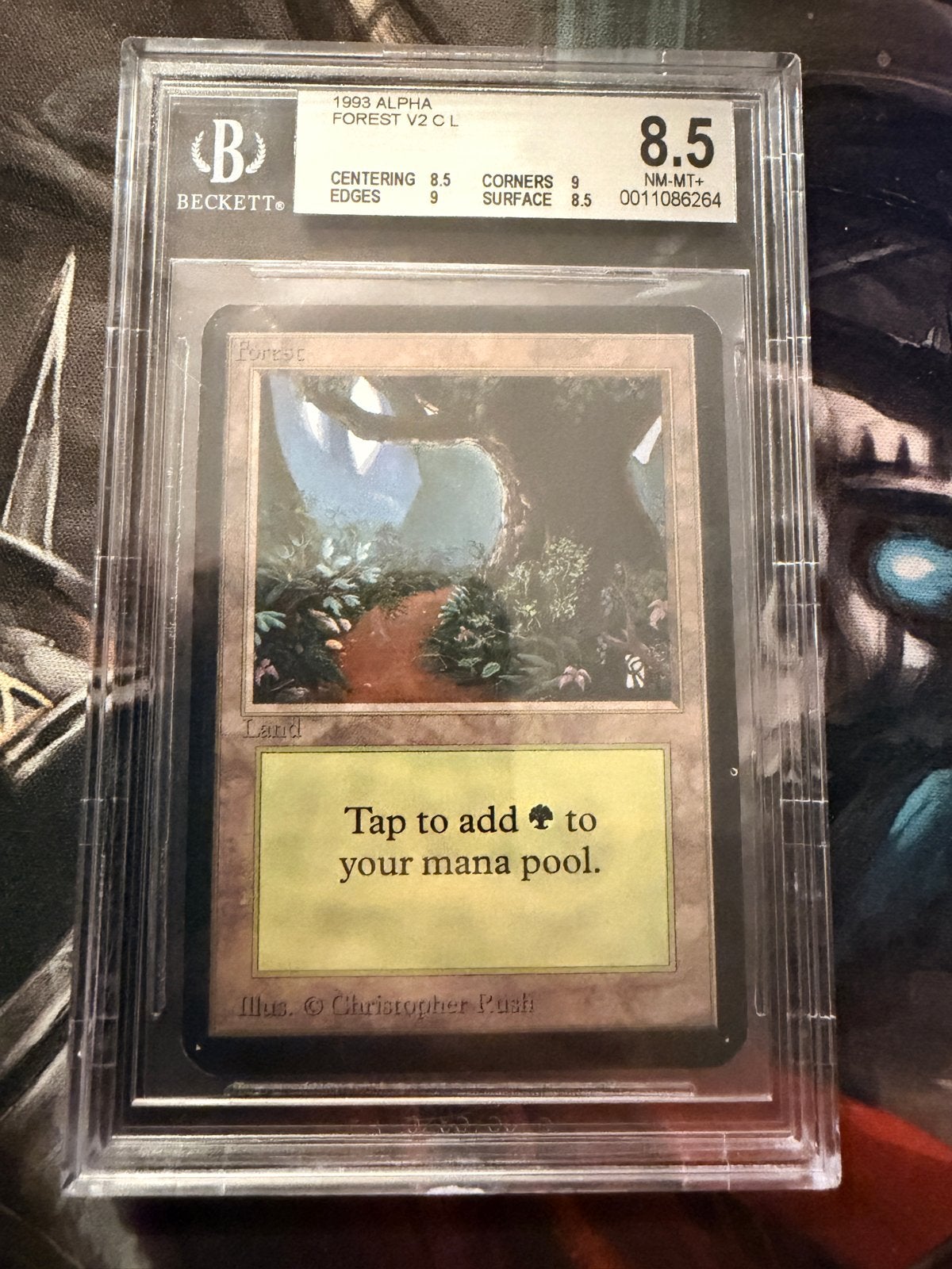 MTG Alpha Forest V2 CL BGS 8.5 #2, Ophalen of Verzenden, Zo goed als nieuw, Losse kaart
