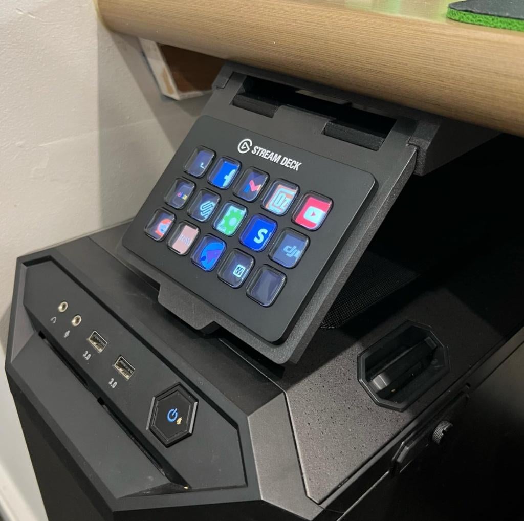 Elgato MK2 streamdeck uitschuifbare beugel voor onder bureau, Inklapbaar, Houder/standaard, Nieuw, PC