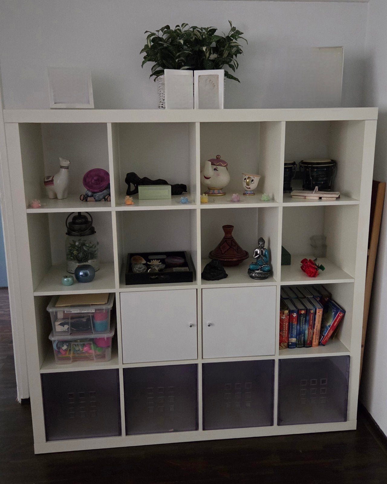 IKEA Kallax Kast 4x4 Vakken Wit - EXclusief Accessoires, Huis en Inrichting, Kasten | Boekenkasten, Ophalen, 100 tot 150 cm, 100 tot 150 cm