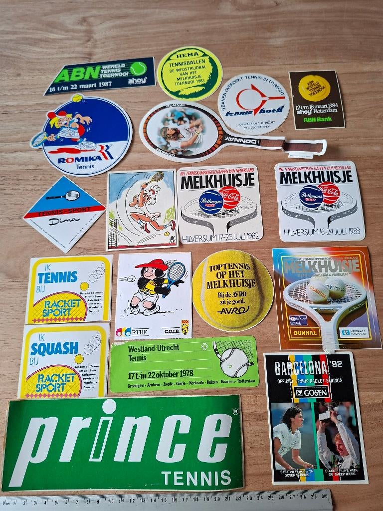 Stickers tennis, Ophalen of Verzenden, Zo goed als nieuw, Sport