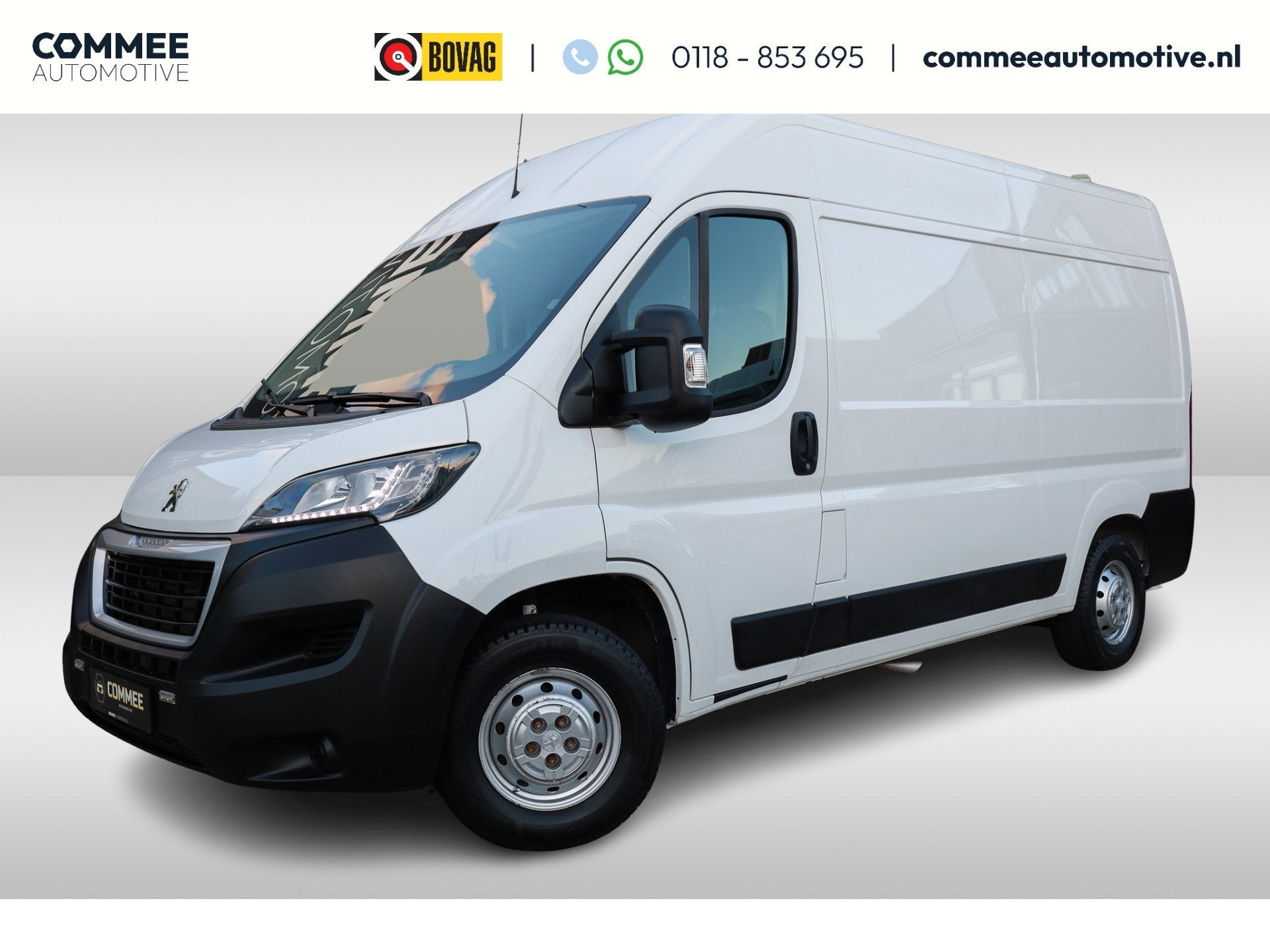 Peugeot Boxer 2.2 BlueHDi 140 L2H2 3.3t Inrichting I NAV I C, Auto's, Voorwielaandrijving, Stof, Gebruikt, Zwart