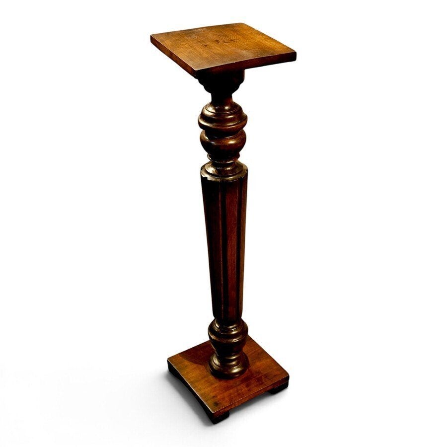 Houten piëdestal / plantensokkel, Ophalen of Verzenden, Gebruikt
