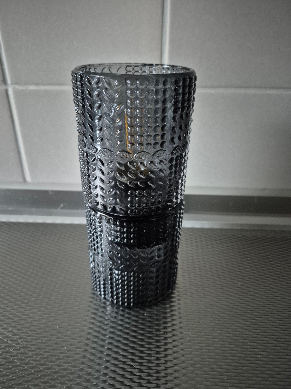 KLEIN GLAZEN LAMPJE 18 CM HOOG, Werkt op batterijen, Ophalen, Zo goed als nieuw, Glas