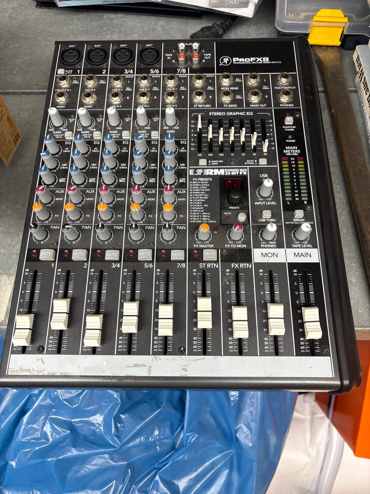 Mackie ProFX8 Professionele Mixer met FX, D, Gebruikt, Microfooningang, Ophalen of Verzenden