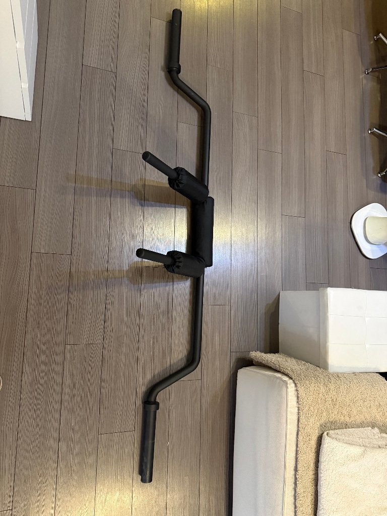 Muscle Power Squat Bar Black Studio, Sport en Fitness, Fitnessmaterialen, Ophalen, Gebruikt, Benen, Overige typen
