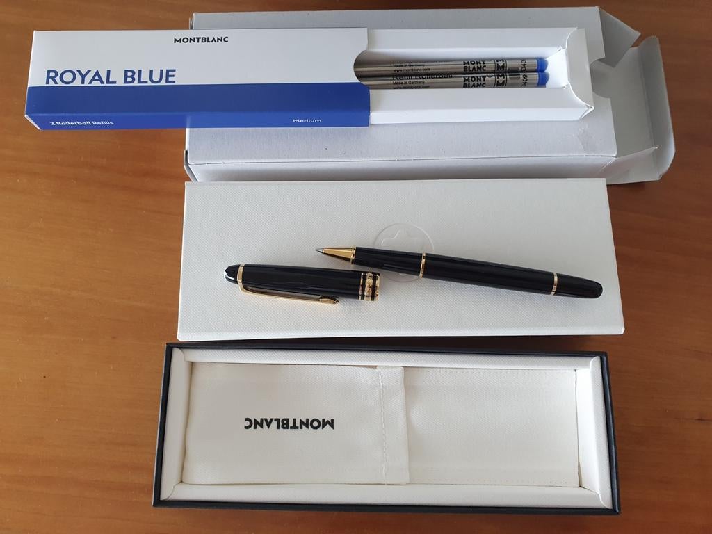Montblanc Meisterstuck gold plated rollerball,, Ophalen of Verzenden, Zo goed als nieuw, Mont Blanc