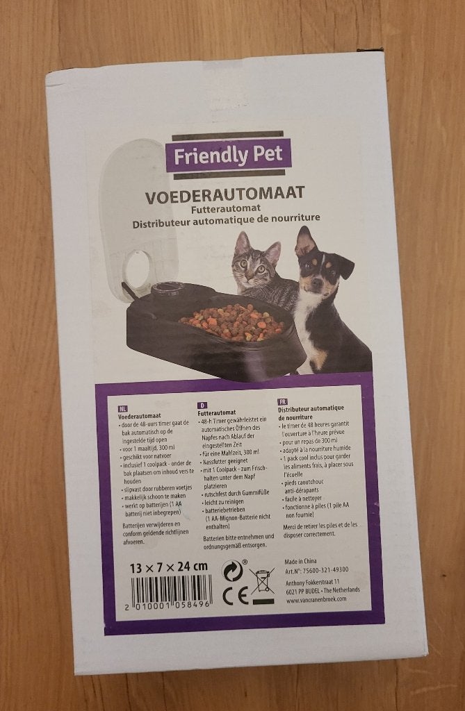 Nieuw! Friendly Pet, automatische voerbak, 1x 300 ml, Dieren en Toebehoren, Ophalen of Verzenden, Nieuw, Overige typen