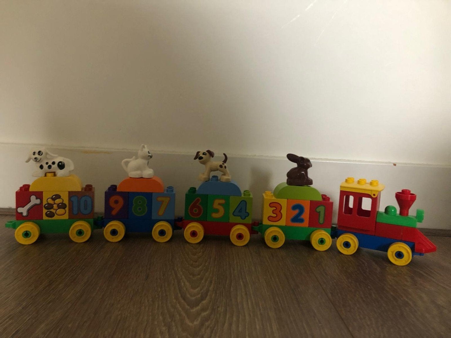 LEGO DUPLO Getallentrein 1 t/m 10 met dieren, Ophalen of Verzenden, Gebruikt