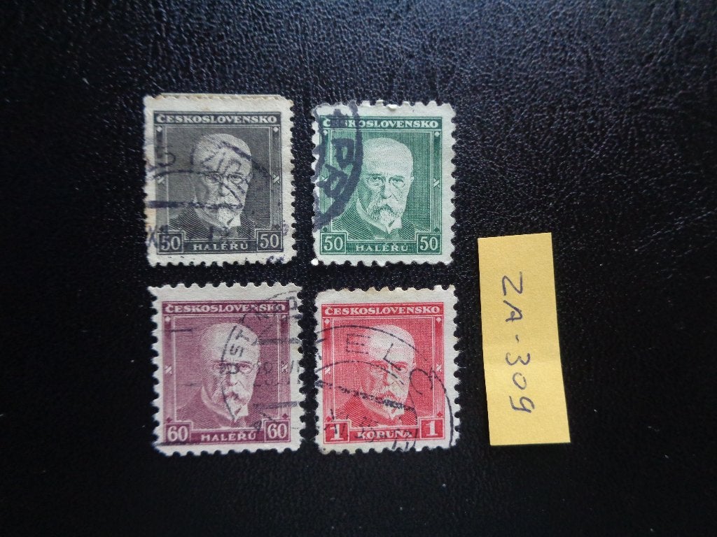 tsjechoslowakije - president masarijk 1930/1937 (za-309), Ophalen of Verzenden, Overige landen, Gestempeld