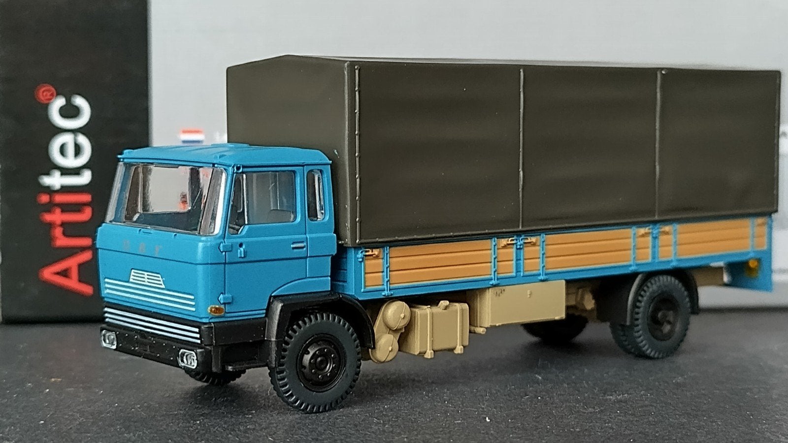 Daf Kantelcabine A open bak met huif 1:87 Artitec Pol, Overige merken, Verzenden, ., Nieuw