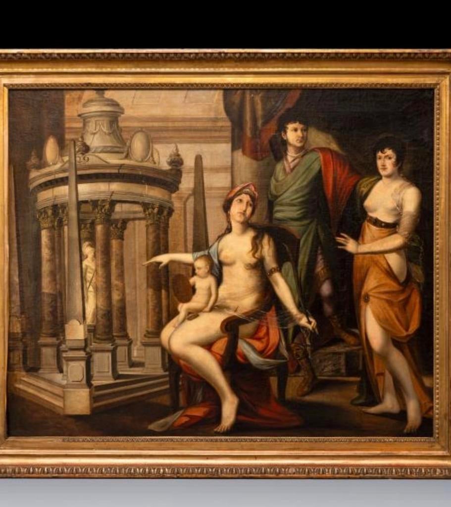 Antiek Schilderij , L David, Ophalen