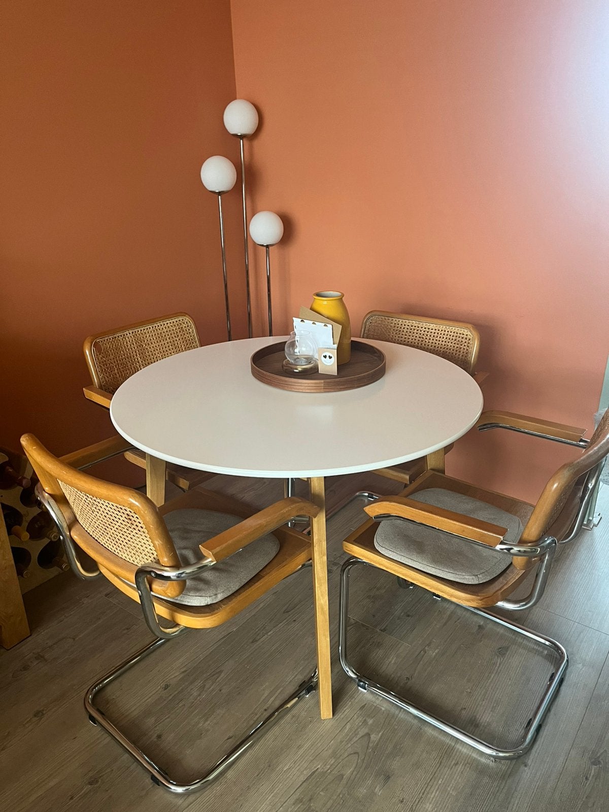 Kleine eettafel, Huis en Inrichting, Tafels | Eettafels, Ophalen, Gebruikt, 100 tot 150 cm, Rond