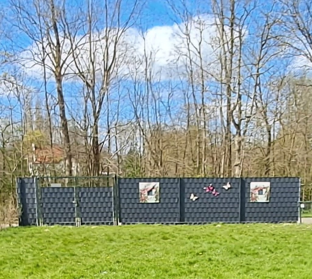 Heras hekwerk en poort, Tuin en Terras, Tuinhekken en Hekwerk, Ophalen, Gebruikt, Overige typen, Overige materialen