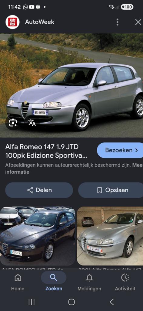 Gezocht alfa romeo 147 jtd, Ophalen of Verzenden