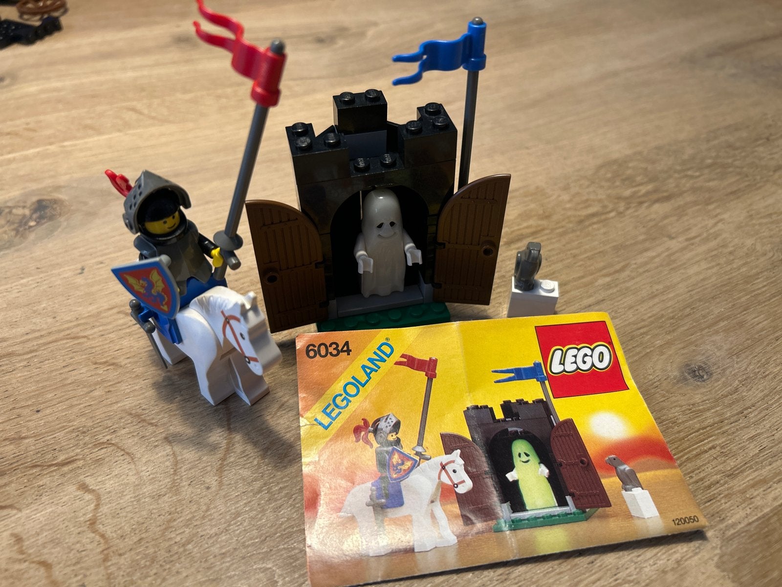 Lego 6034 Ridder Black Monarch's Ghost compleet met boekje, Gebruikt, Lego, Ophalen of Verzenden, Compleet
