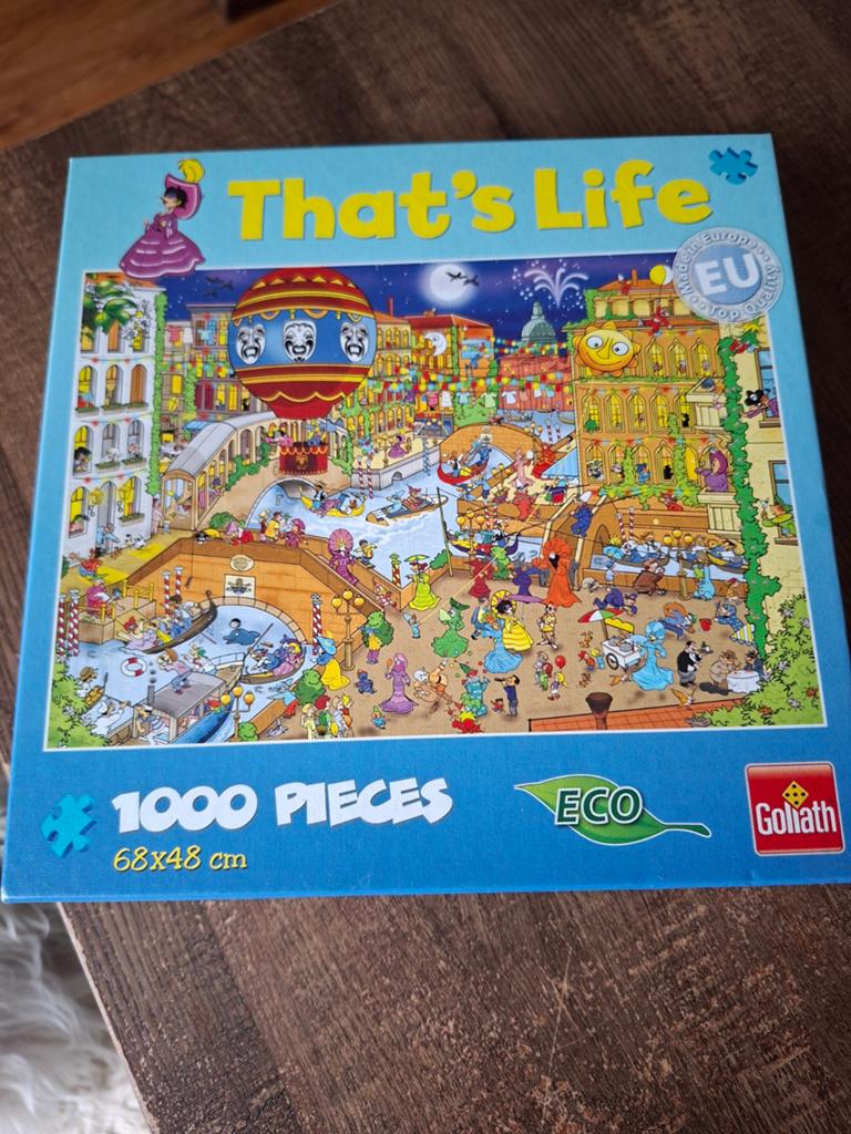 That's Life Legpuzzel 1000 Stukjes Goliath, Venetië, Hobby en Vrije tijd, Denksport en Puzzels, Ophalen of Verzenden, 500 t/m 1500 stukjes