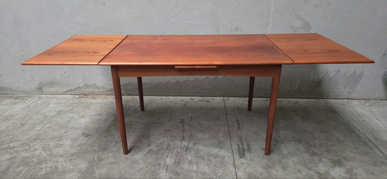 Vintage uitschuifbare eettafel teak Deens design, Ophalen