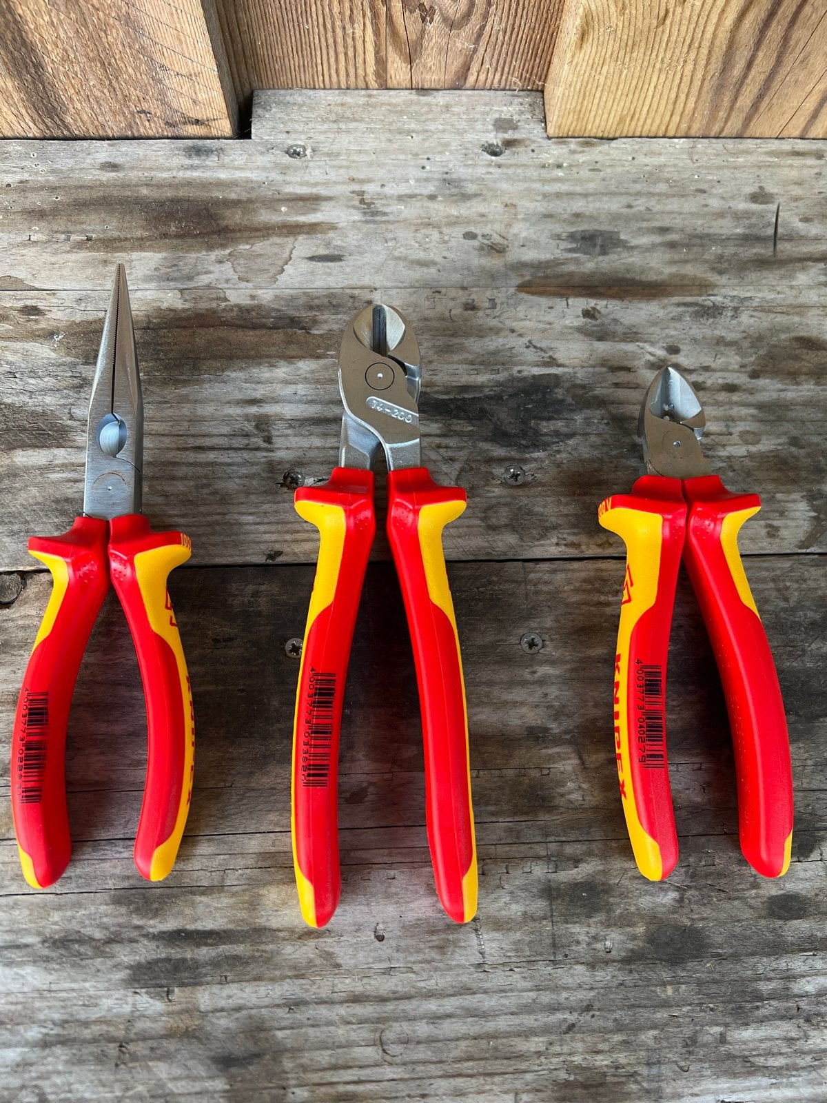 Knipex Tangenset - 3 stuks, VDE 1000V geïsoleerd, Verzenden, Gebruikt, Tang, Knipex