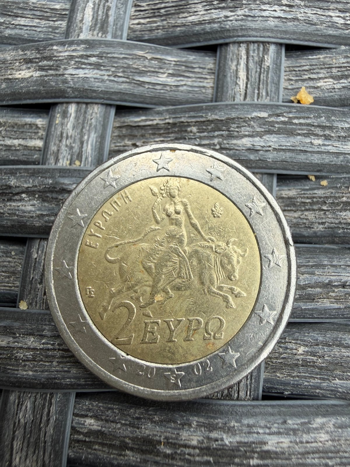 Griekse 2 Euro munt 2002 - Ontvoering van Europa, Ophalen of Verzenden, Griekenland, 2 euro, Losse munt