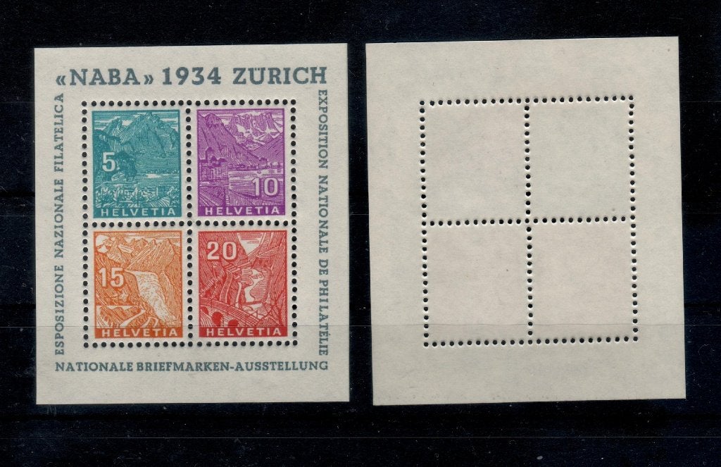 B90) 1934 Zwitserland blok 1 €750 MNH geen garantie, Verzenden, Postfris