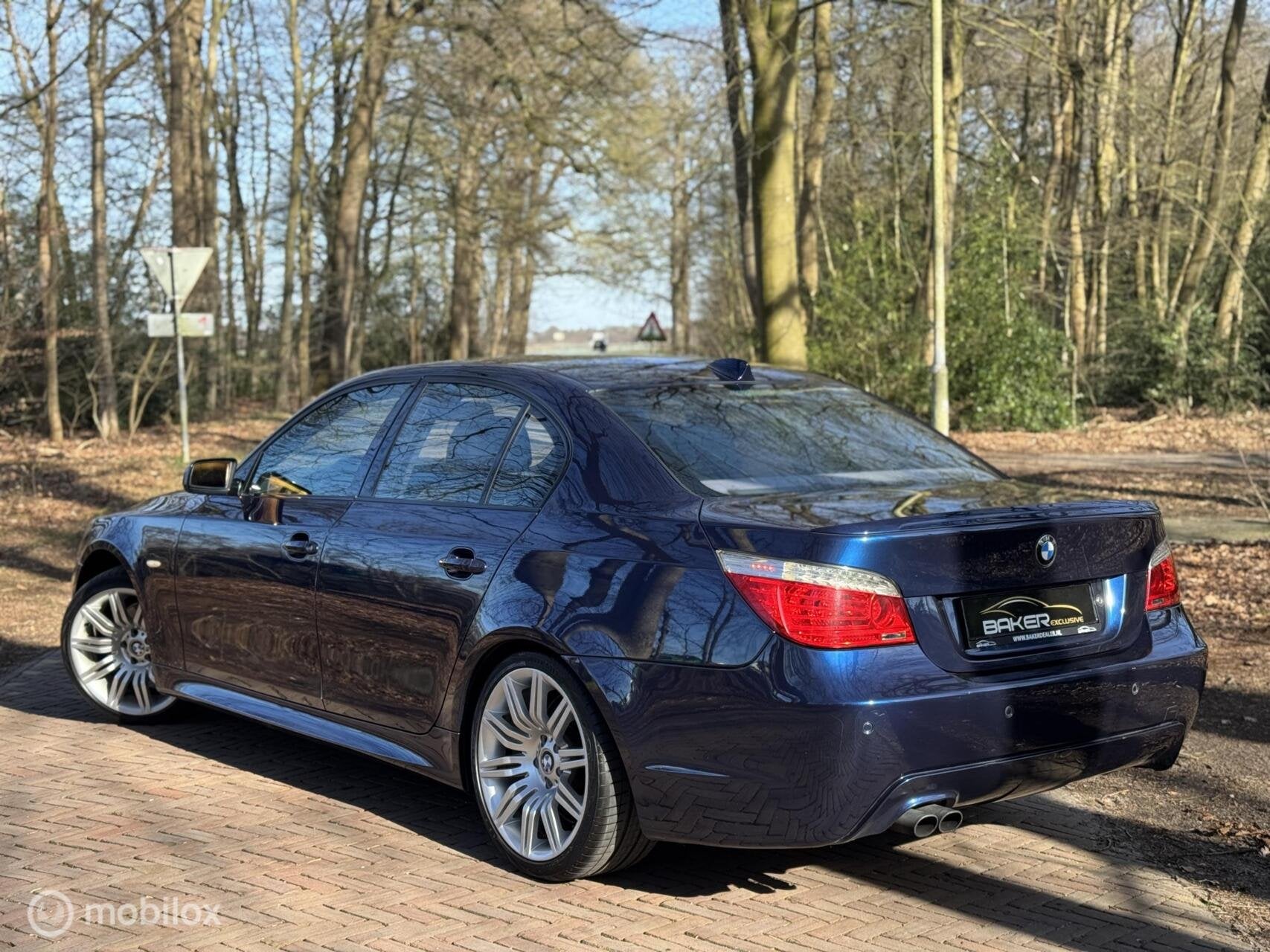 BMW 5-serie 523i Executive M-Sport - Leder - NAP -, Achterwielaandrijving, Gebruikt, Blauw, Origineel Nederlands