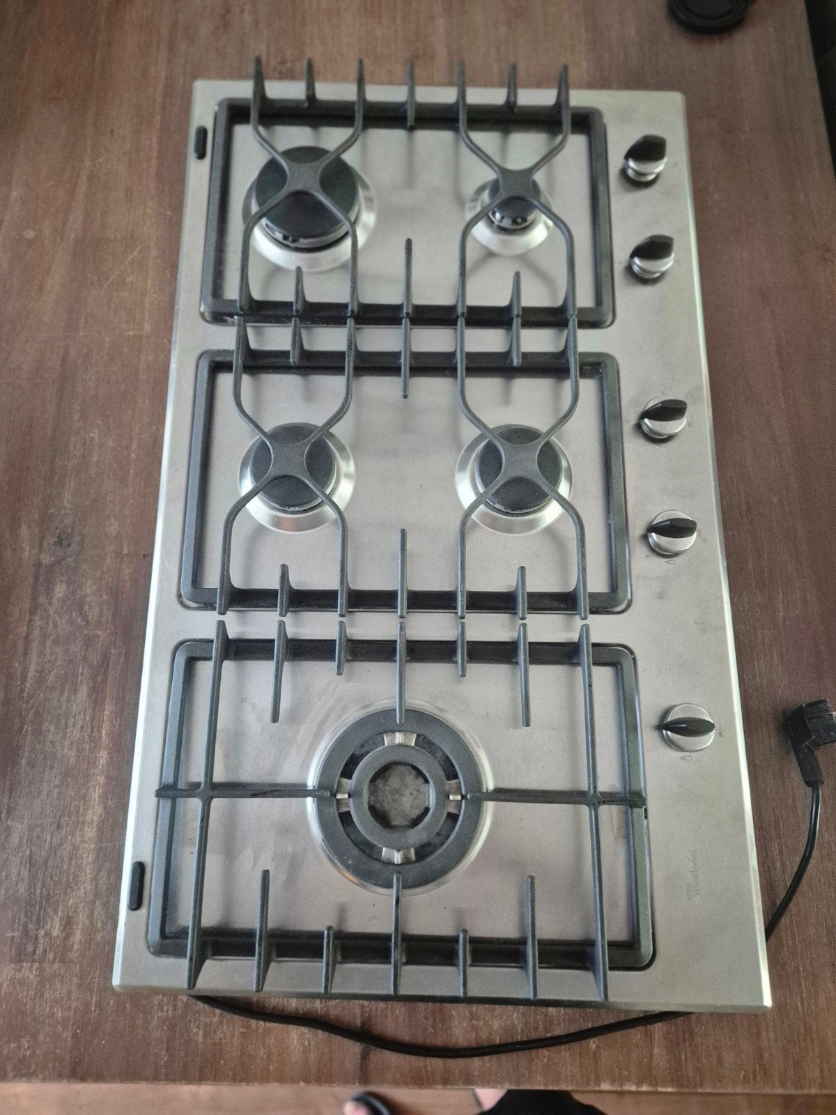 Whirlpool AKT915IX 5-pits gaskookplaat met wokbrander, Witgoed en Apparatuur, Ophalen, Gebruikt, Inbouw, Gas