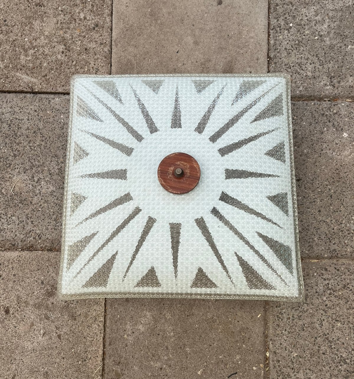 vintage mid-century plafonnière Jaren 50/60 Diameter 45 Cm, Huis en Inrichting, Ophalen, E27 (groot), Zo goed als nieuw, 45 cm