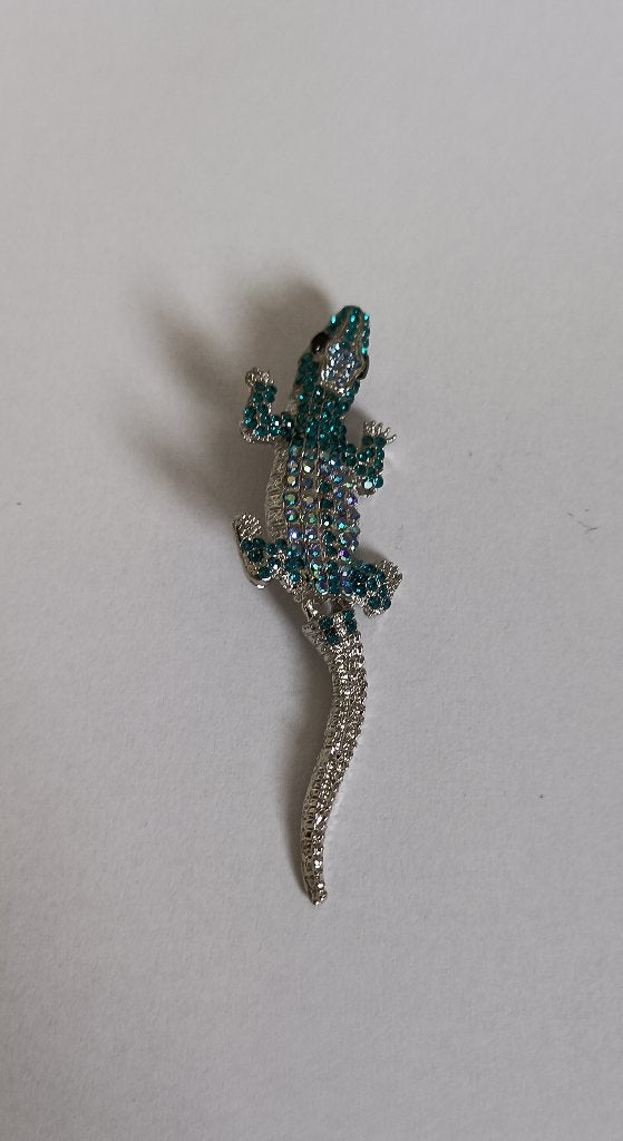 Krokodil broche, Sieraden, Tassen en Uiterlijk, Broches, Overige materialen, 4 tot 7 cm, Overige kleuren, Nieuw