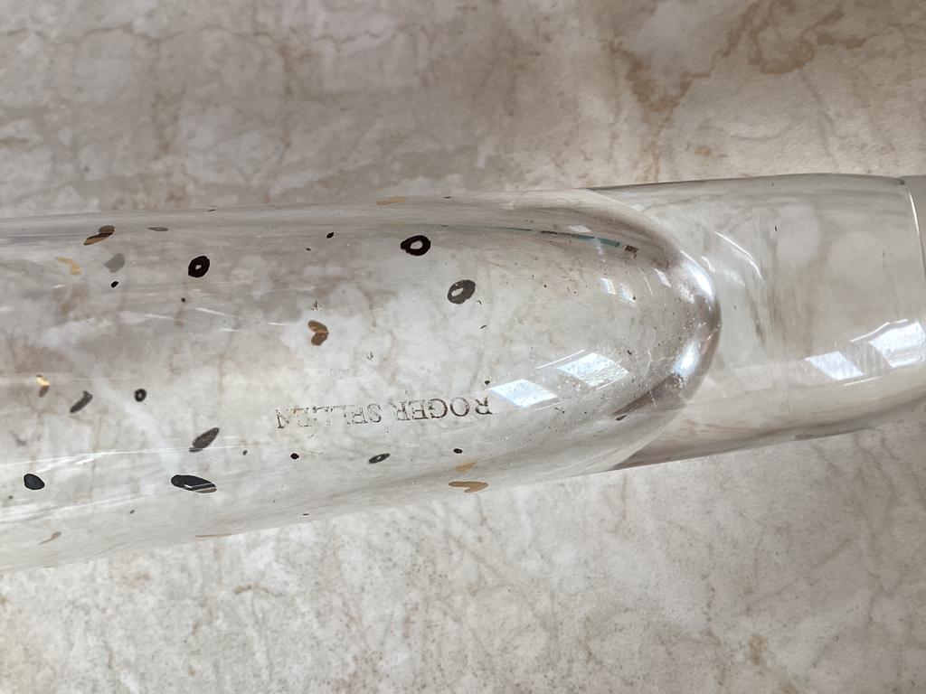 Roger Selden // kristal champagne glas hoog 25 cm, Ophalen of Verzenden
