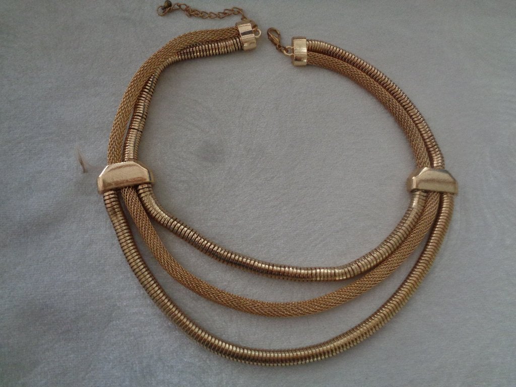 goudkleurige design ketting nr k 5403, Sieraden, Tassen en Uiterlijk, Ophalen of Verzenden, Nieuw, Goud, Overige materialen