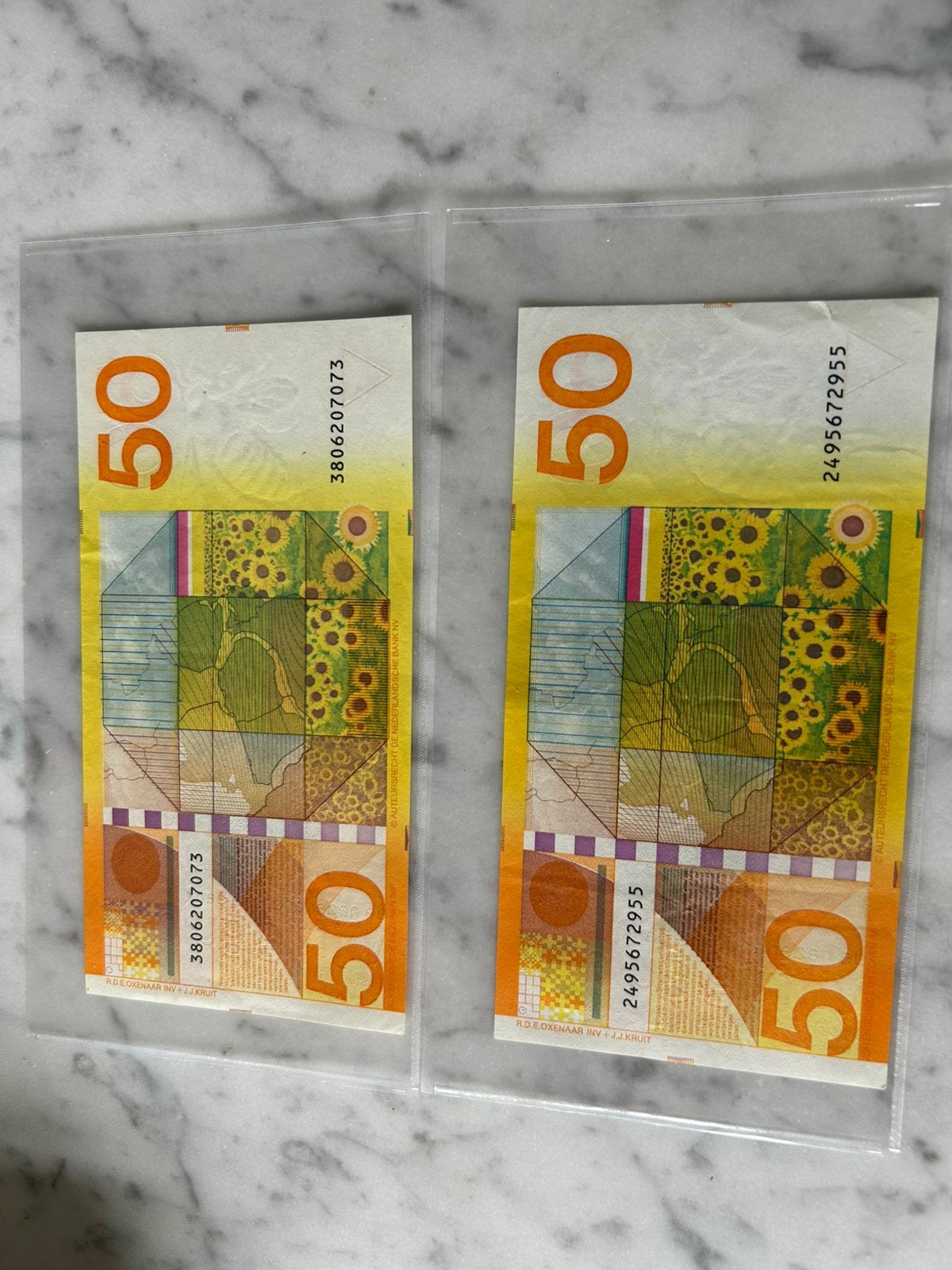 Biljetten van 50 gulden, Postzegels en Munten, Bankbiljetten | Nederland, Ophalen of Verzenden, 50 gulden