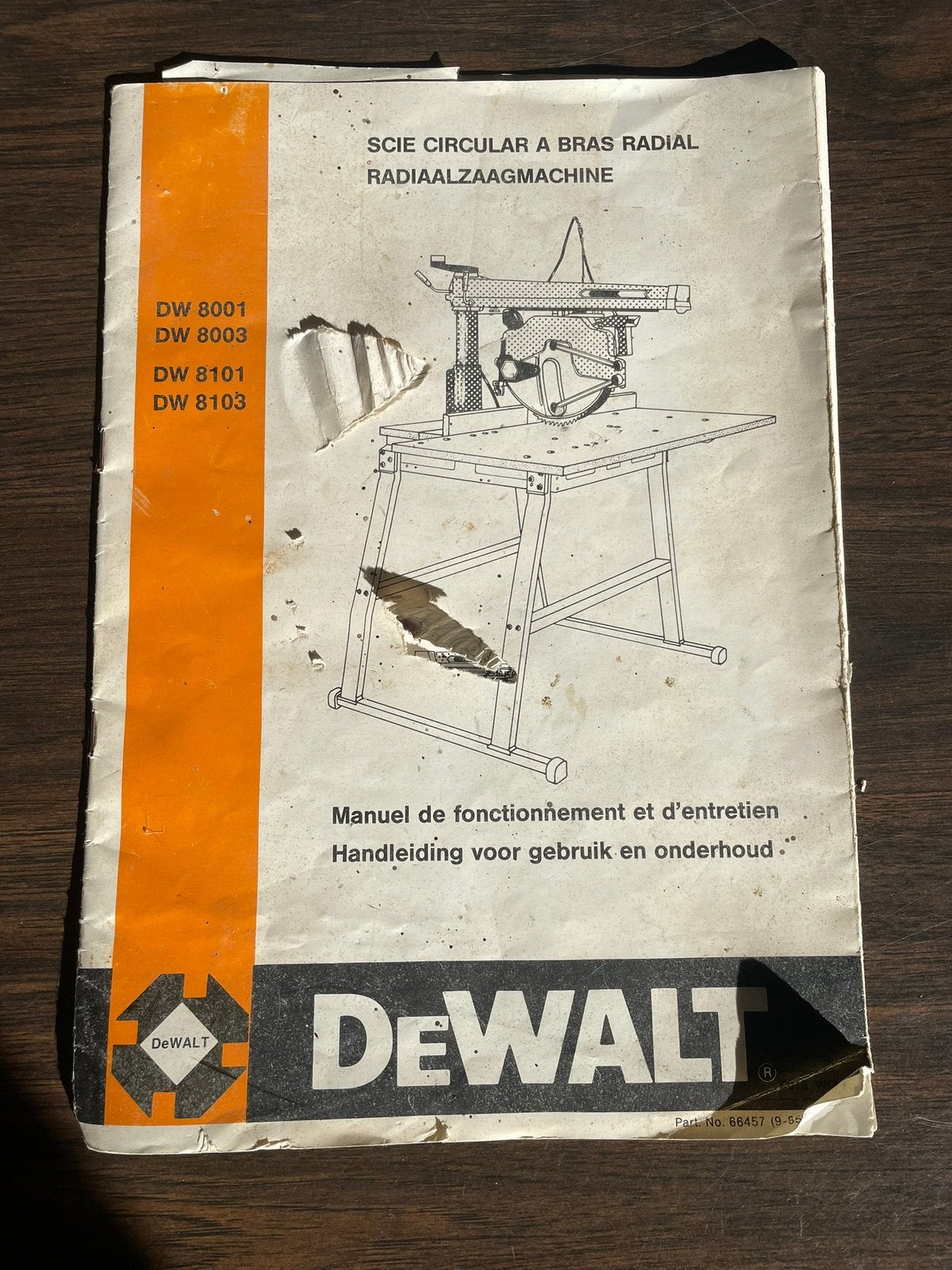 DeWalt Radiaalzaagmachine DW 8001 - Robuust en Krachtig, Ophalen, Gebruikt, Afkortzaag