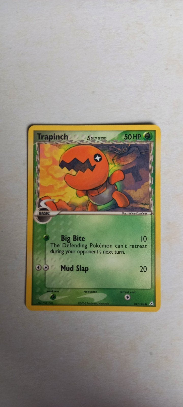 Trapinch Pokémon Kaart - Delta Species 84/110, Ophalen of Verzenden, Gebruikt, Losse kaart