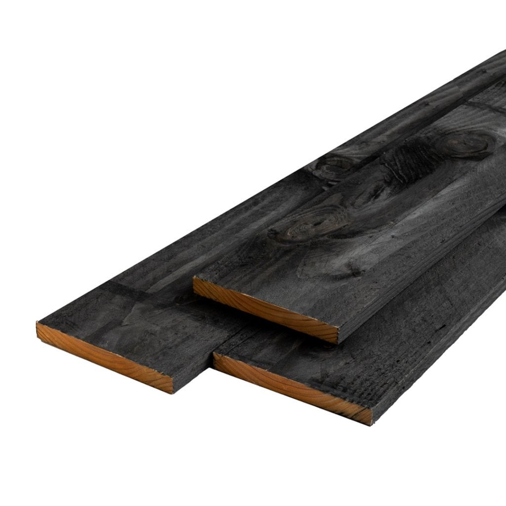 Douglas planken, zwart gespoten. Rechte planken! (*), Ophalen of Verzenden, Nieuw