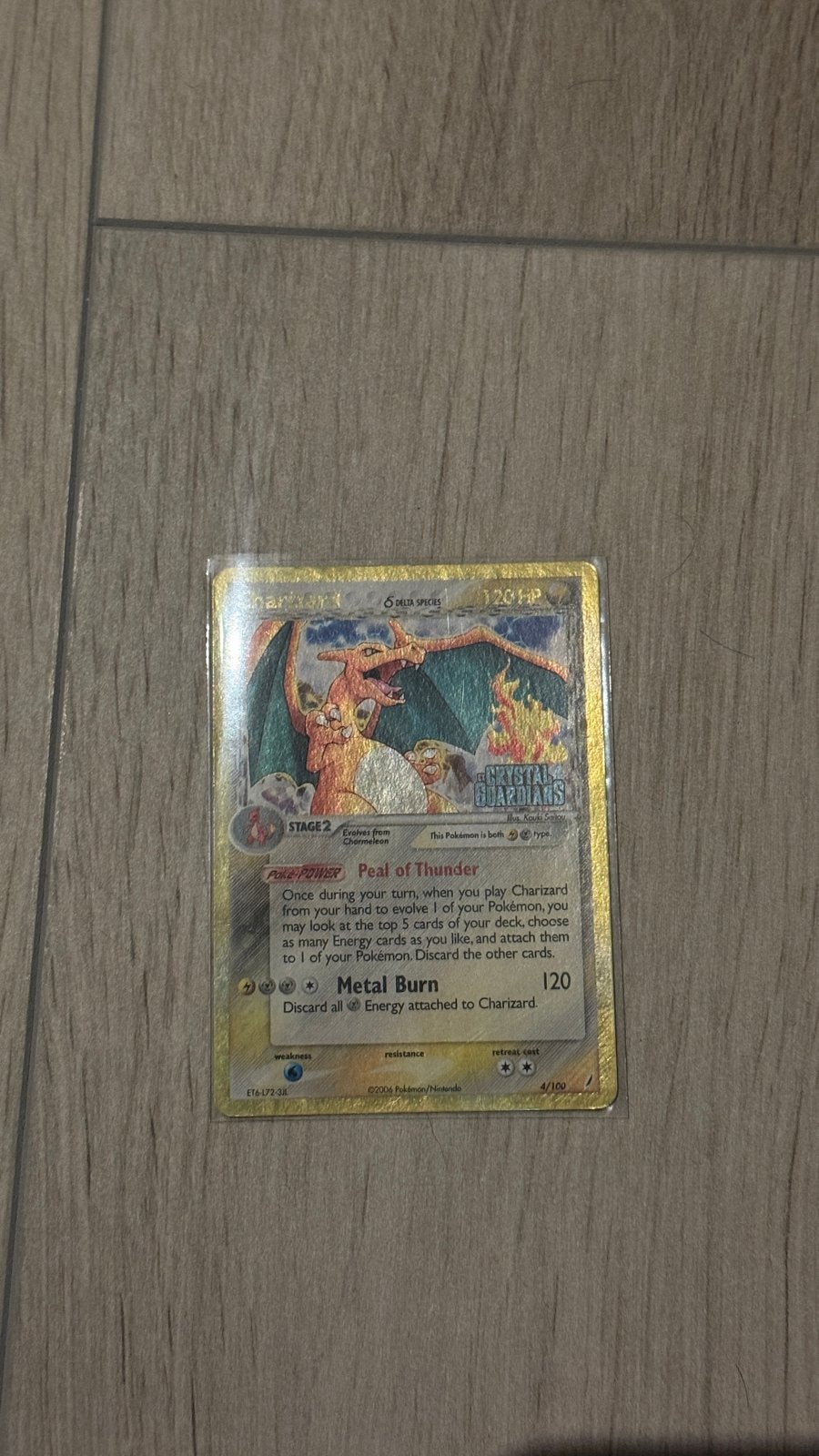 Charizard Delta Species Crystal Guardians Pokémon Kaart, Ophalen of Verzenden, Gebruikt, Losse kaart, Foil