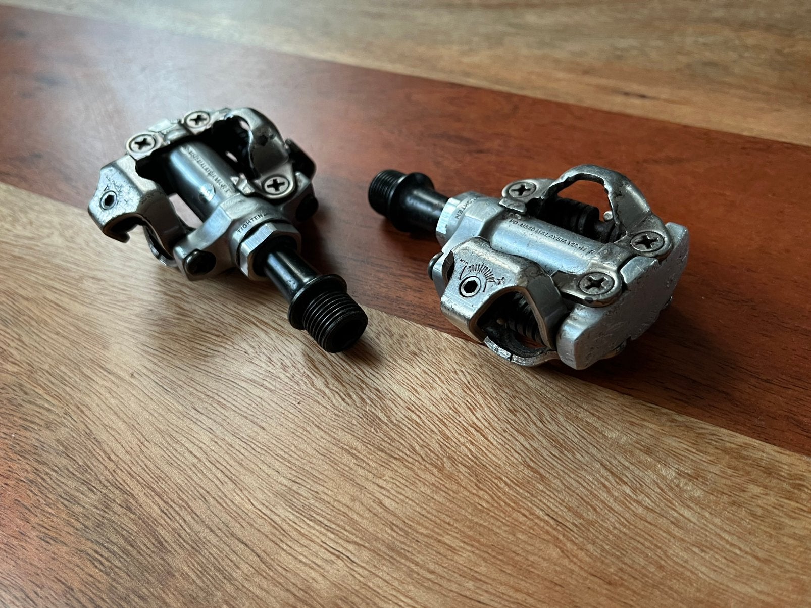 SPD pedalen - Shimano PD-M540, Gebruikt, Staal, Mountainbike, Ophalen