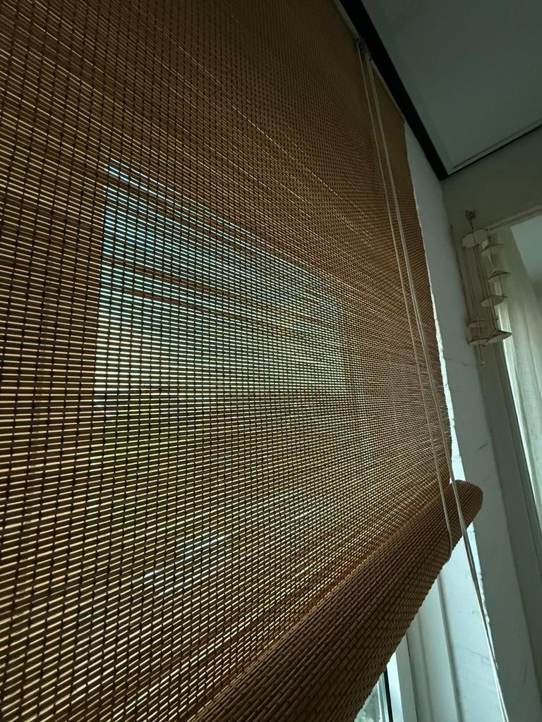 2x Bamboe rolgordijn Xenos 150x180 cm, Ophalen, 100 tot 150 cm, Bruin, Zo goed als nieuw