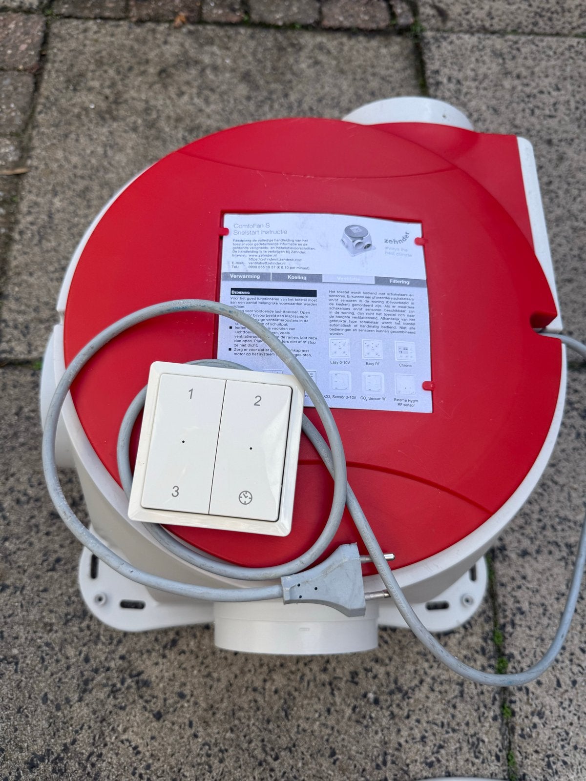 Zehnder Comfofan Afzuigventilatiebox met Draadloze Zender, Ophalen of Verzenden, Gebruikt, Ventilator en Afzuiger
