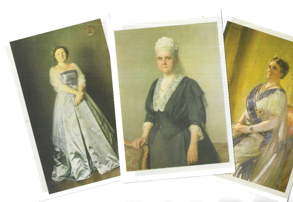 3 x Koninklijk Huis - Koningin Emma, Wilhelmina en Juliana, Verzenden, Zo goed als nieuw, Nederland, Kaart, Foto of Prent