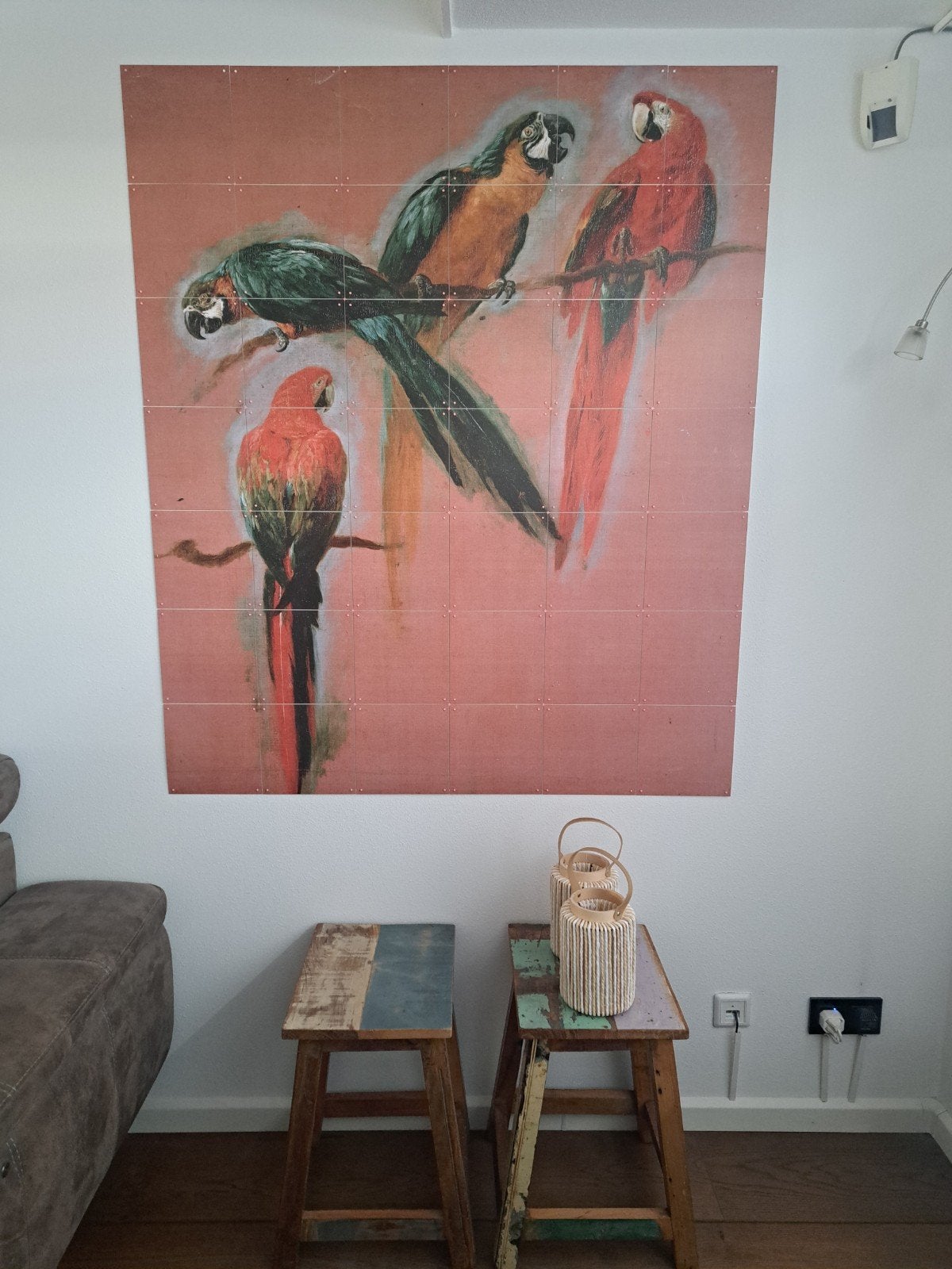 IXXI - birds/papegaaien-  140/120, Ophalen of Verzenden, Gebruikt, 120 cm, 140 cm
