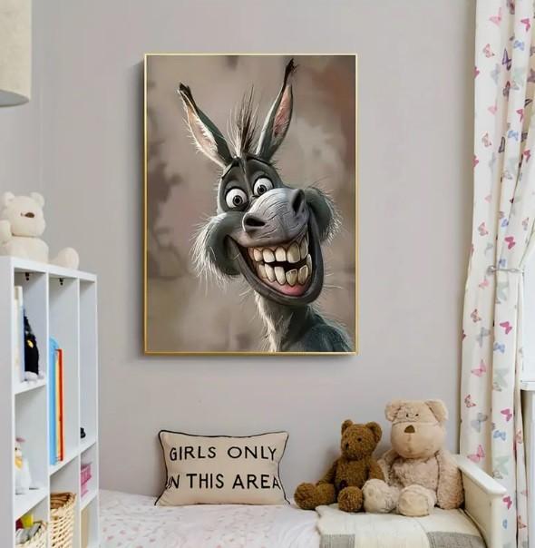 Ezel canvas, Huis en Inrichting, Woonaccessoires | Wanddecoraties, Ut, Nieuw, Ophalen of Verzenden, Uno