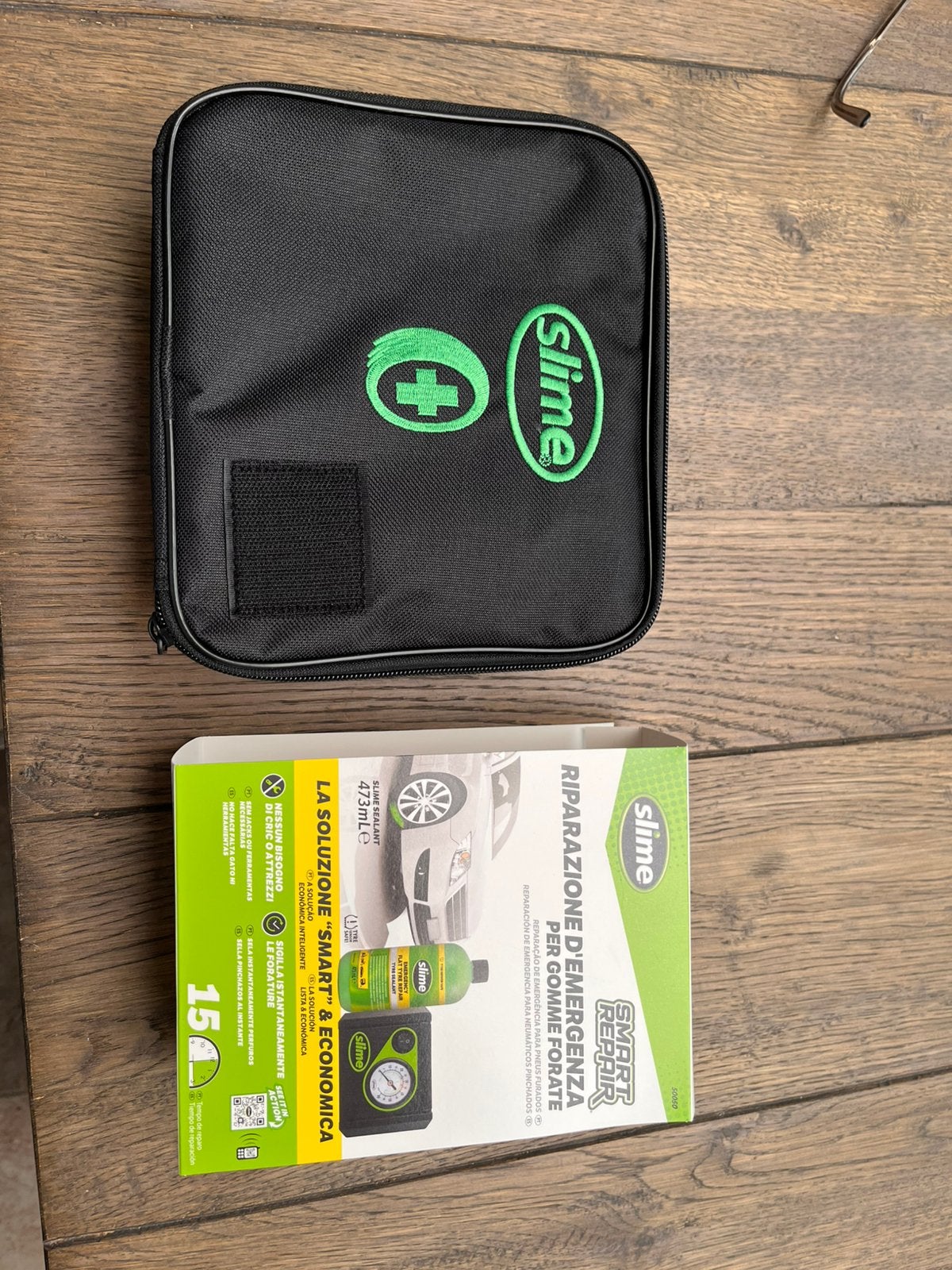bandenreparatieset, Ophalen