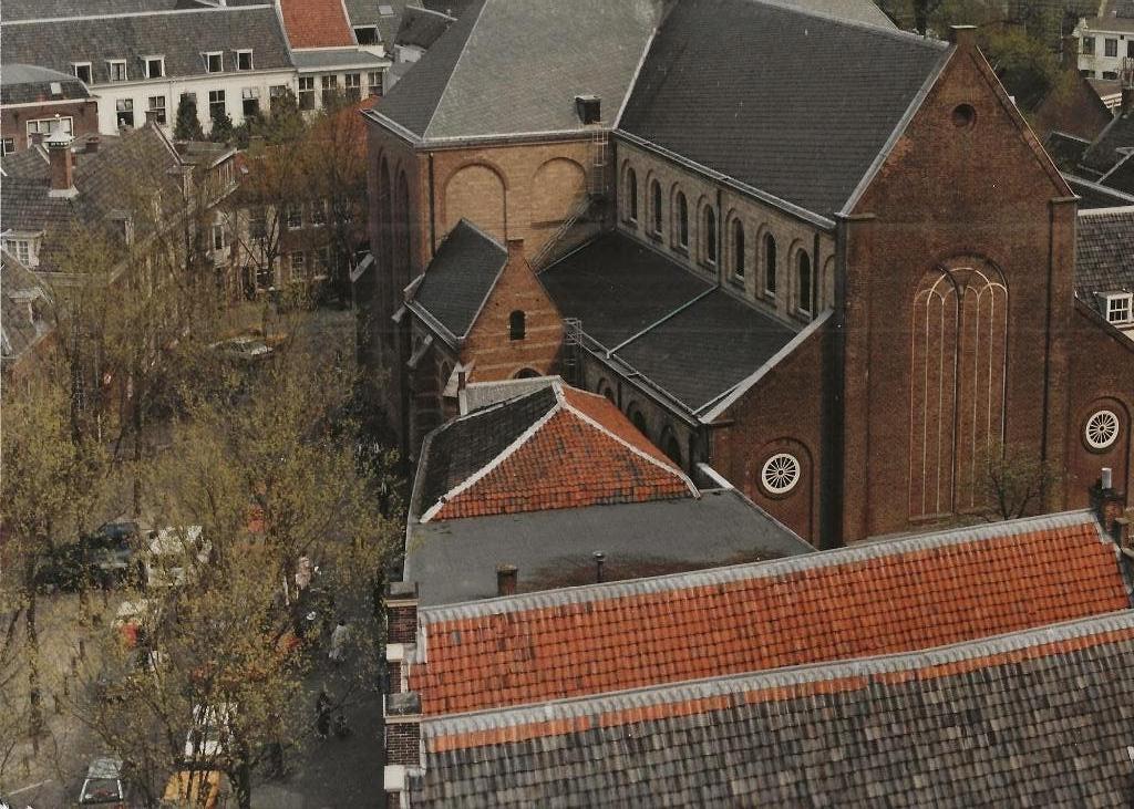 Utrecht Panorama Kerk in kleur  Fotodienst gemeente Utrecht, Ophalen of Verzenden, 1940 tot 1960, Ongelopen, Utrecht