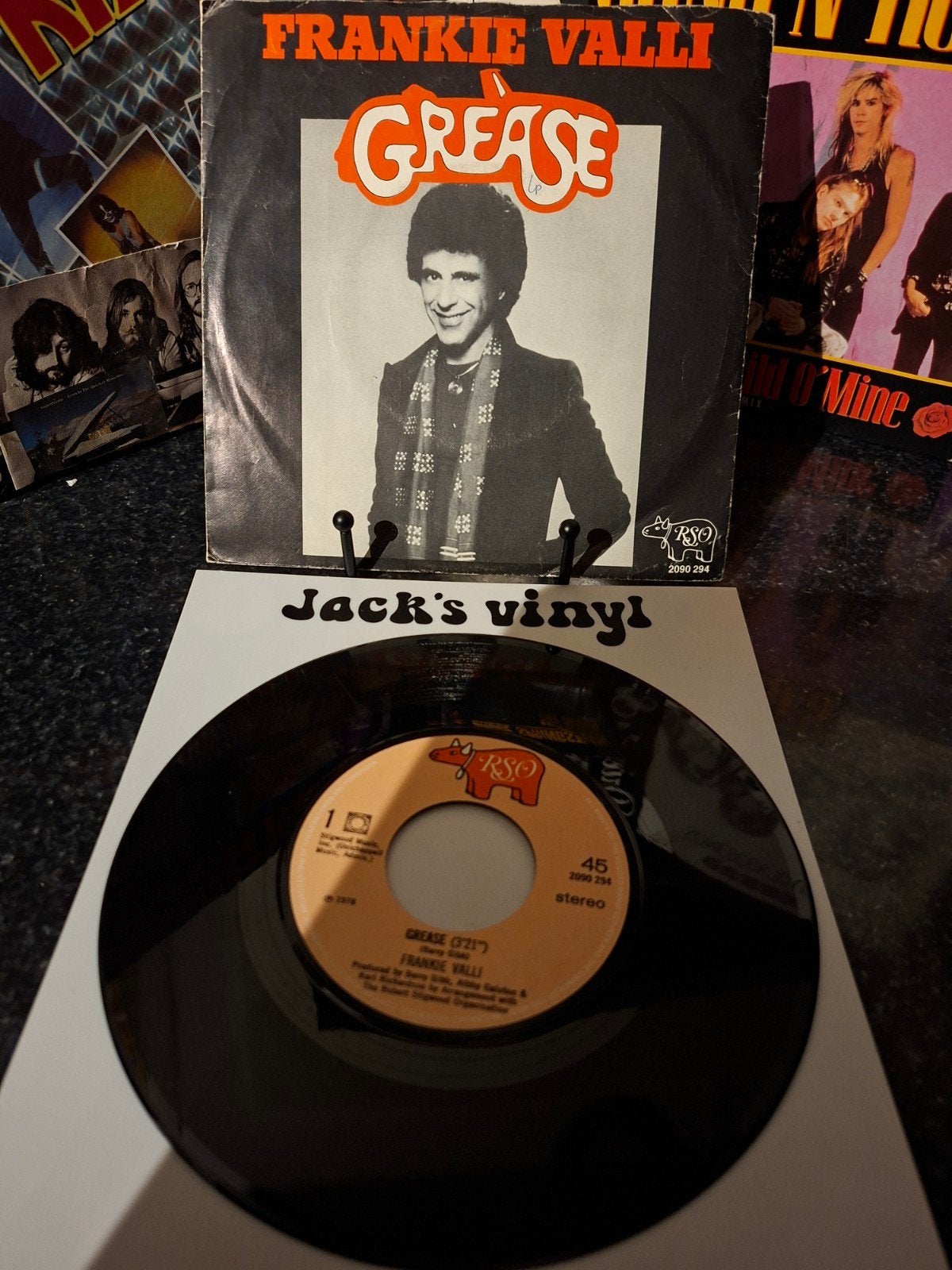 Frankie Valli - Grease (Single, 1978), Fotohoes, Ophalen of Verzenden, Gebruikt, Overige formaten