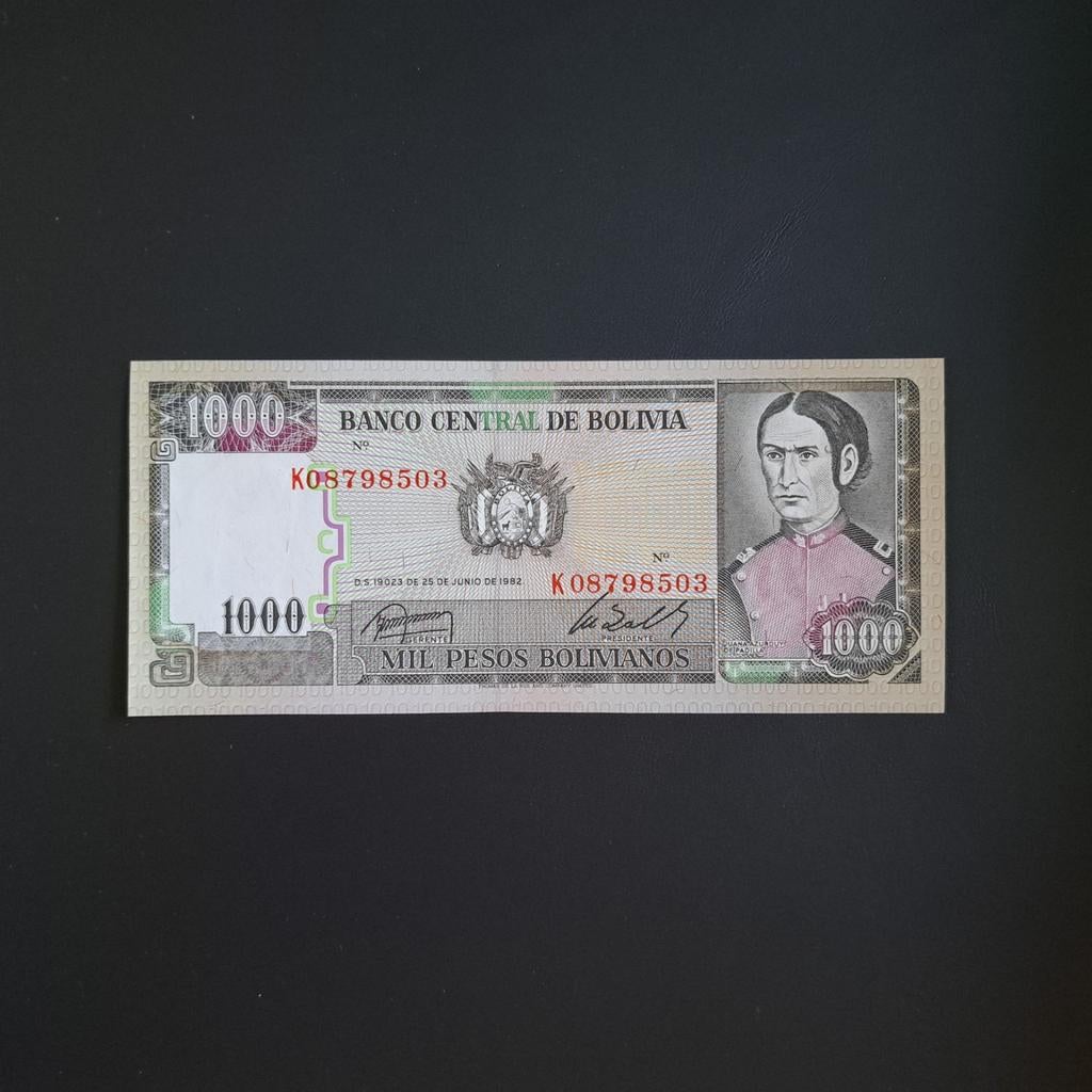 1000 peso Bolivia #021, Postzegels en Munten, Bankbiljetten | Amerika, Verzenden, Zuid-Amerika, Los biljet