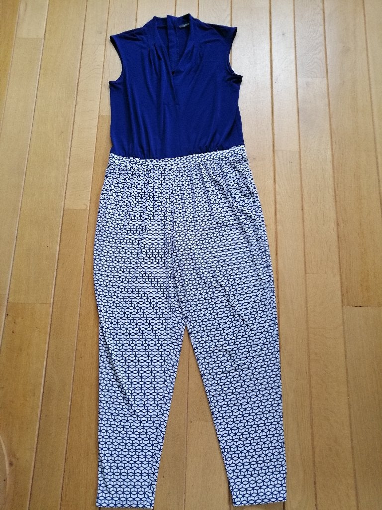 ESPRIT jumpsuit kobalt blauw wit maat M - nieuw -, Maat 38/40 (M), Blauw, Nieuw, Ophalen of Verzenden