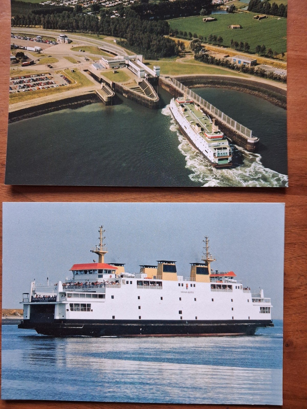 Ansichtkaarten: Veerboot Koningin Beatrix en sluizen, Ophalen of Verzenden, 1980 tot heden, Ongelopen