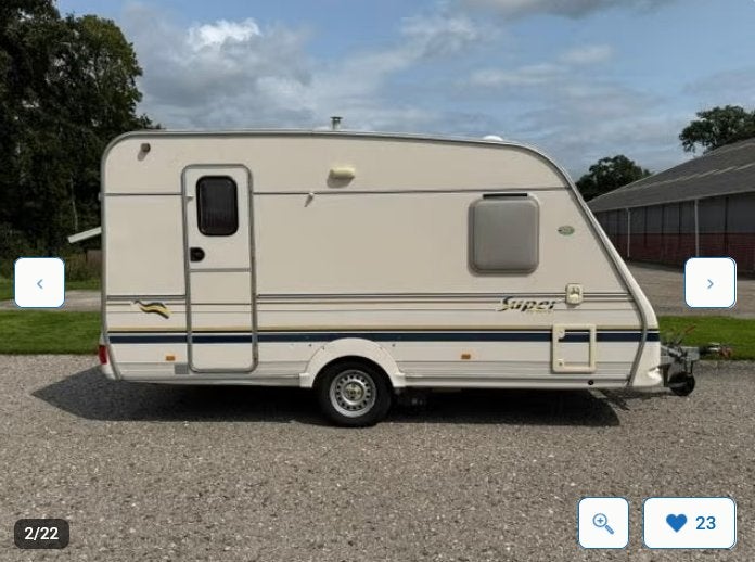 Sprite Super 410/1 met mover, nieuwe lagers en remvoeringen, Treinzit, 750 - 1000 kg, Vast bed, 5 tot 6 meter