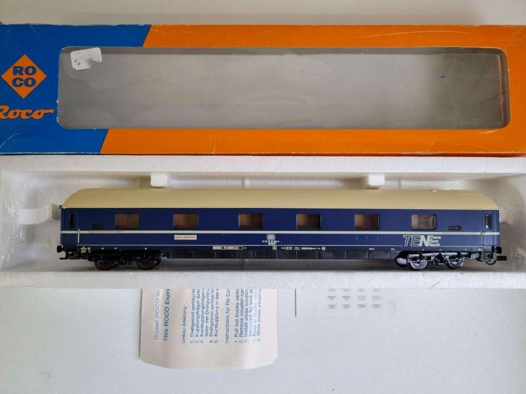 Roco 4260B - Trans Euro Nacht slaaprijtuig van de DB, Gelijkstroom, Wagon, Ophalen of Verzenden, Zo goed als nieuw